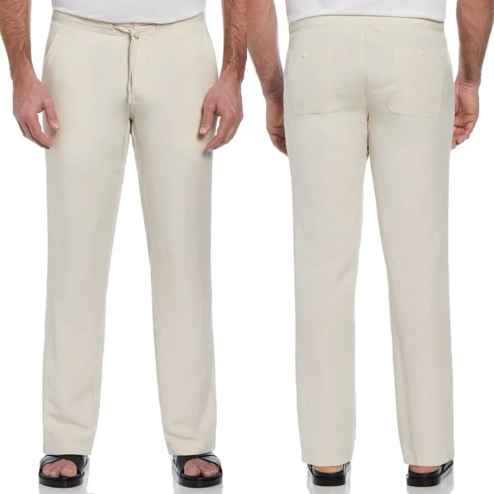 Cubavera Linen Blend Core Drawstring Pants Mens 3XBX32